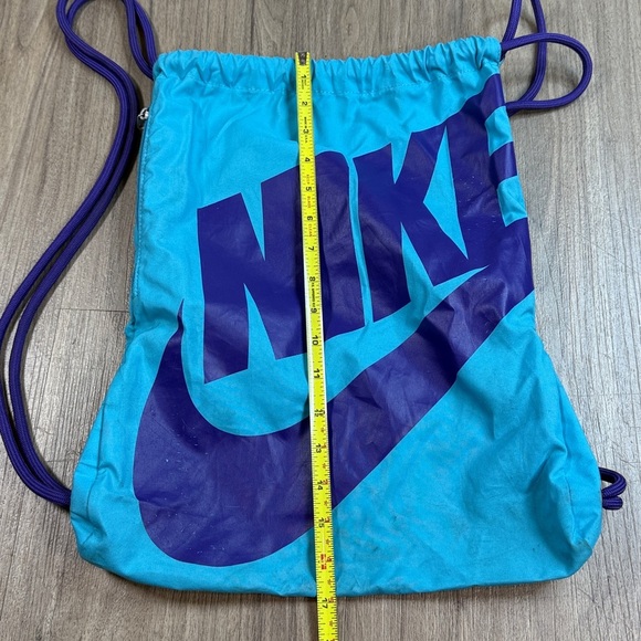 Nike Turquoise and Purple Drawstring Bag - Picture 4 of 5